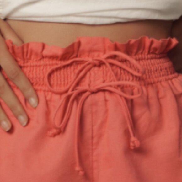Brand New By Anthropologie Linen Double Waistband Shorts - Picture 6 of 10